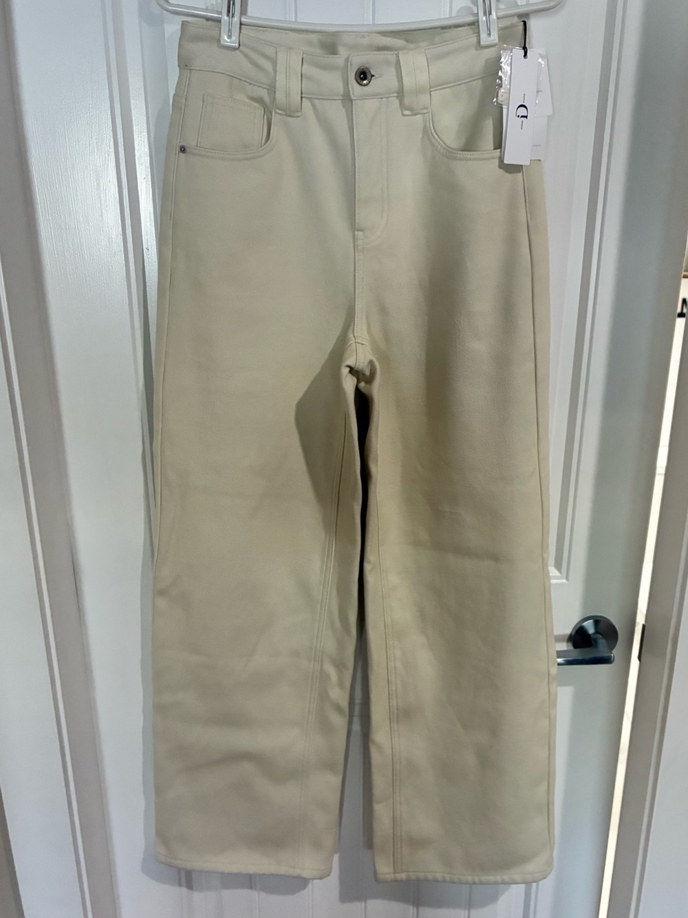 Altar’D State High-Rise Wide-Leg Jeans in Cream
